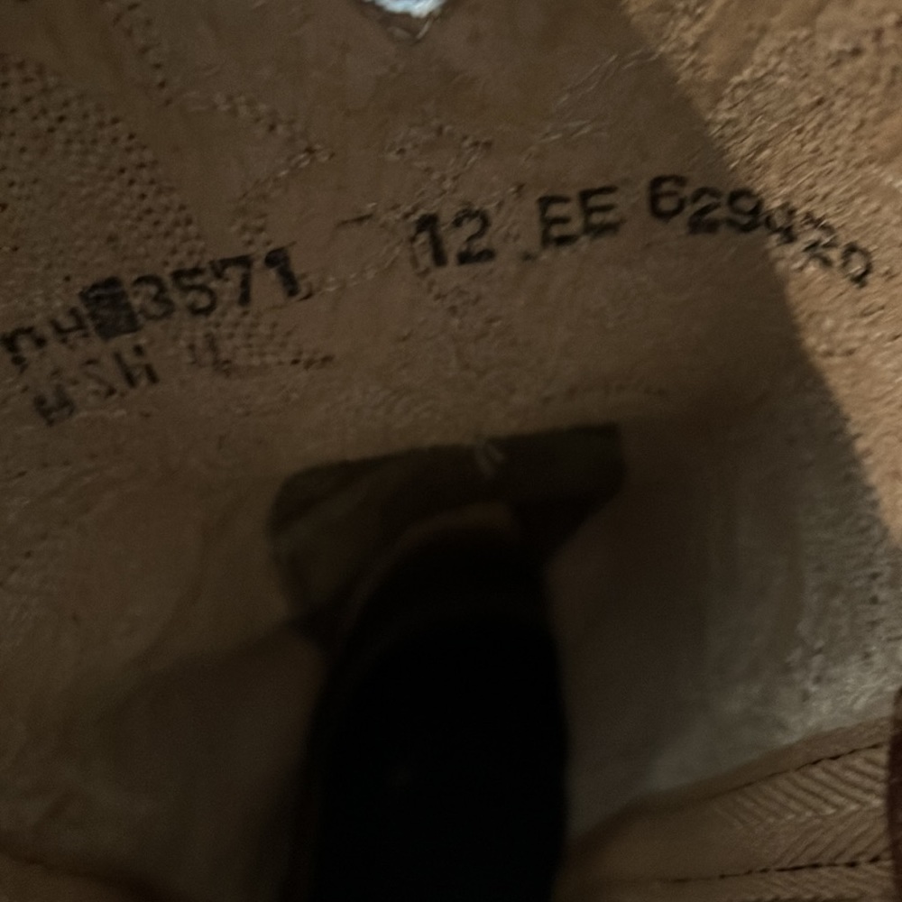 Double-H Boots Cognac & Olive Gabriel Leather Square-Toe Cowboy Boot Men size 12 - Picture 3 of 5